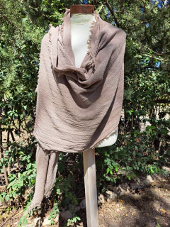 RUANA / PASHMINA/ BUFANDÓN LIRIO tejido telar puro algodón