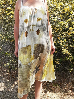 SOLERO MAXI "ENYA" Multitalle-bambula con Impresión Botánica Ecoprint - comprar online