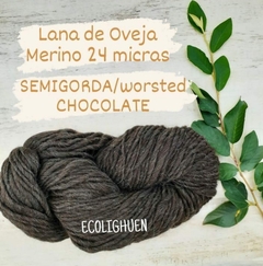 LANA Oveja MERINO SEMIGORDA 24 micras TINTES NATURALES -100grs - comprar online