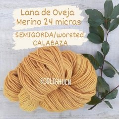 LANA Oveja MERINO SEMIGORDA 24 micras TINTES NATURALES -100grs en internet