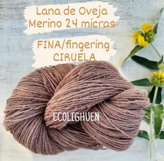 LANA de Oveja MERINO FINA 24 micras TINTES NATURALES-100 grs en internet