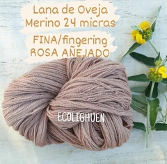 LANA de Oveja MERINO FINA 24 micras TINTES NATURALES-100 grs - tienda online