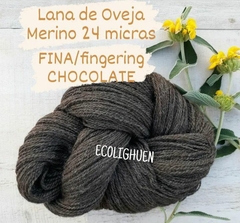 Imagen de LANA de Oveja MERINO FINA 24 micras TINTES NATURALES-100 grs