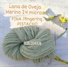 LANA de Oveja MERINO FINA 24 micras TINTES NATURALES-100 grs