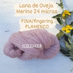 Imagen de LANA de Oveja MERINO FINA 24 micras TINTES NATURALES-100 grs