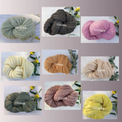 LANA de Oveja MERINO FINA 24 micras TINTES NATURALES-100 grs