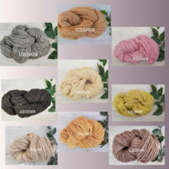 LANA Oveja MERINO SEMIGORDA 24 micras TINTES NATURALES -100grs - comprar online