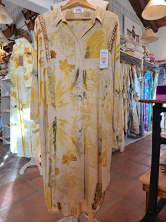 MAXI CAMISA en LINO PREMIUM con IMPRESIÓN BOTÁNICA en internet