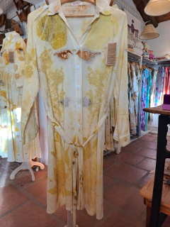 MAXI CAMISA en LINO PREMIUM con IMPRESIÓN BOTÁNICA - Ecolighuen