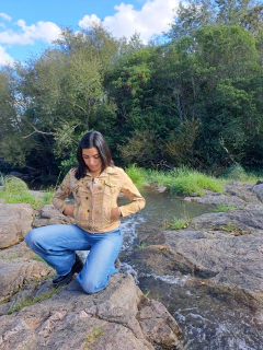 CAMPERA de BENGALINA ELASTIZADA con Impresión Botánica. en internet