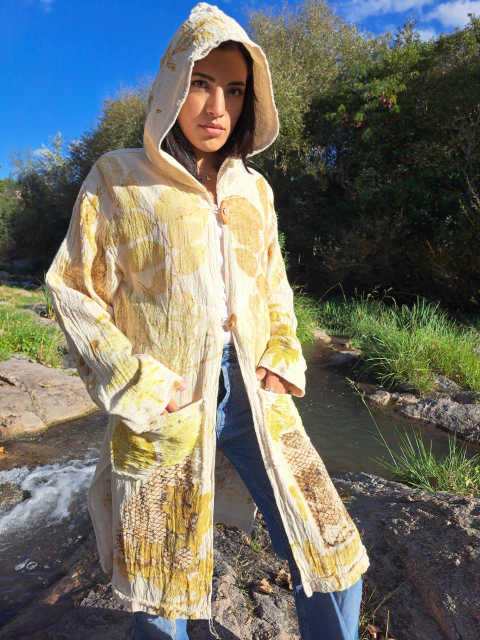 MONTGOMERY Maxi en tejido de telar con hilo 100% algodón