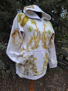 CANGURO OVERSIZE ALGARROBO frisa doble premium puro algodón e Impresión Botánica en internet