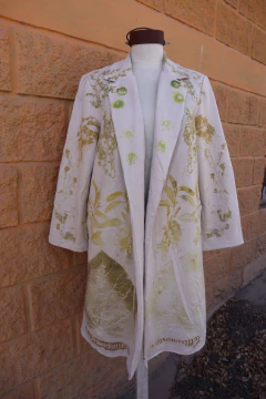 TAPADO GARDENIA gamuza color nude e Impresión Botánica Ecoprint﻿ - comprar online