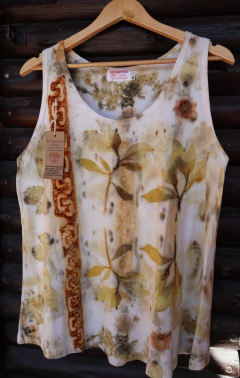 MUSCULOSA jersey puro algodón PIMA con IMPRESIÓN BOTÁNICA