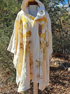 "Ruana Quebracho" Plush bifaz e Impresión Botánica - comprar online