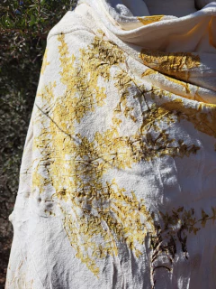 "Ruana Quebracho" Plush bifaz e Impresión Botánica en internet