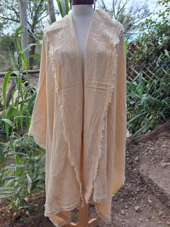 RUANA / PASHMINA/MANTÓN ALGARROBO telar de puro algodón y tintes naturales