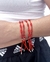 PULSEIRA CETIM VERMELHO 7 NÓS GRAVATA PONTEIRA EM PRATA 925 - comprar online