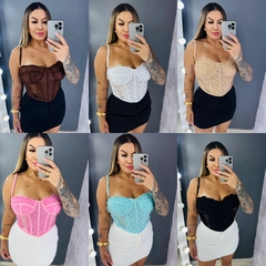 Corselet renda gringa