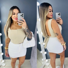 Cropped alfaiataria barbatana - Gabriela Araújo Store