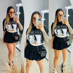 Shorts saia balone preto