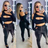 Calça couro fake skini