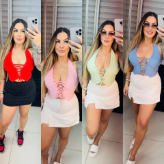 Cropped marrant ilhós - comprar online