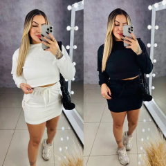 conjunto moletom saia - comprar online