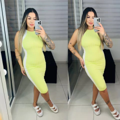 Vestido bicolor miss - loja online