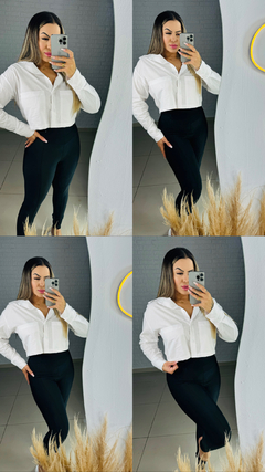 Camisa cropped Branca - comprar online