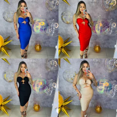 Vestido midi Cirre com Argola - comprar online