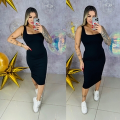 Vestido Mídi decote quadrado - comprar online