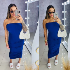 Vestido Midi tomara que caia drapeado - Gabriela Araújo Store
