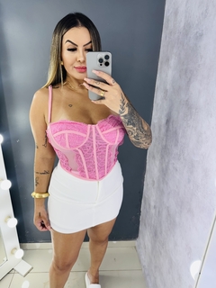 Corselet renda gringa - loja online