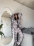 Pijama kimono acebrado rosa blanco gris - comprar online