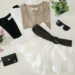 SHORT POLLERA BRODERIE - Mos Indumentaria