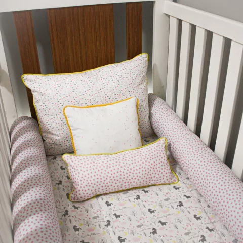 Kit Berço Unicórnio Rosa (4 Peças)