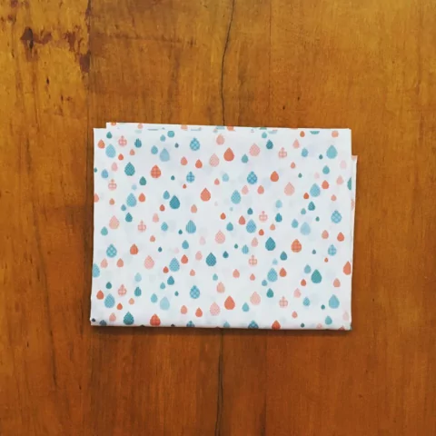 Lençol sem elástico Coral e Verde