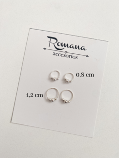 Argollas Odette 0,8cm | Plata 925 - comprar online