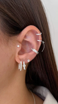 Argollas Bright 0,9cm cierre click | Plata 925 en internet