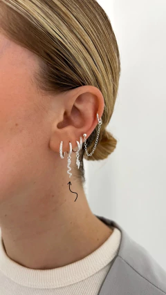 Argollas Shiny Snake | Plata 925 - comprar online