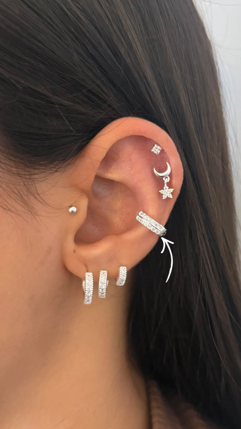 Argollas Kyla 1,2cm | Plata 925 - comprar online