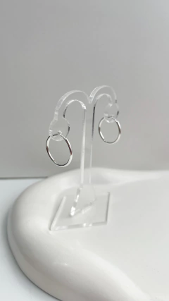 Argollas Ney 1,9 cm | Acero Blanco en internet