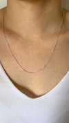 Cadena Colita de Ratón 50cm | Plata 925