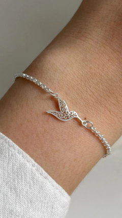 Pulsera Colibri | Acero Blanco