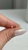 Aros Bolita 3mm | Acero Dorado