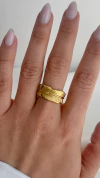 Anillo Feather | Acero Dorado - comprar online