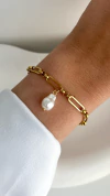 Pulsera Perla | Acero Dorado - comprar online