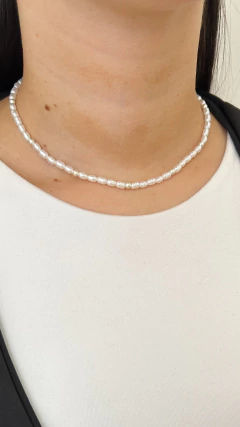 Cadena Perlas | Acero Blanco en internet