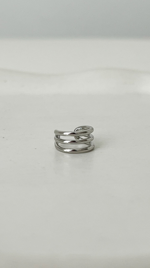 Ear Cuff Lineal Triple | Acero Quirurgico - comprar online